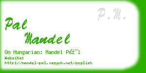 pal mandel business card